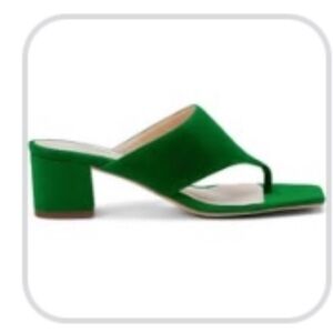 L'AGENCE Estelle Suede Sandal in Amazon Green, 40